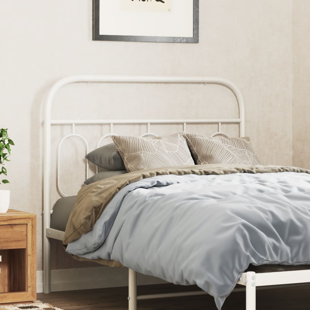 Utskiftbar sengegavl i metall hvit 100 cm