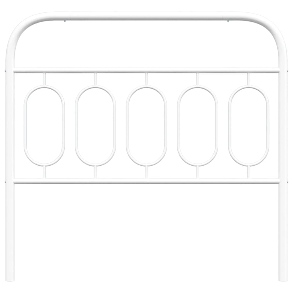 Utskiftbar sengegavl i metall hvit 107 cm