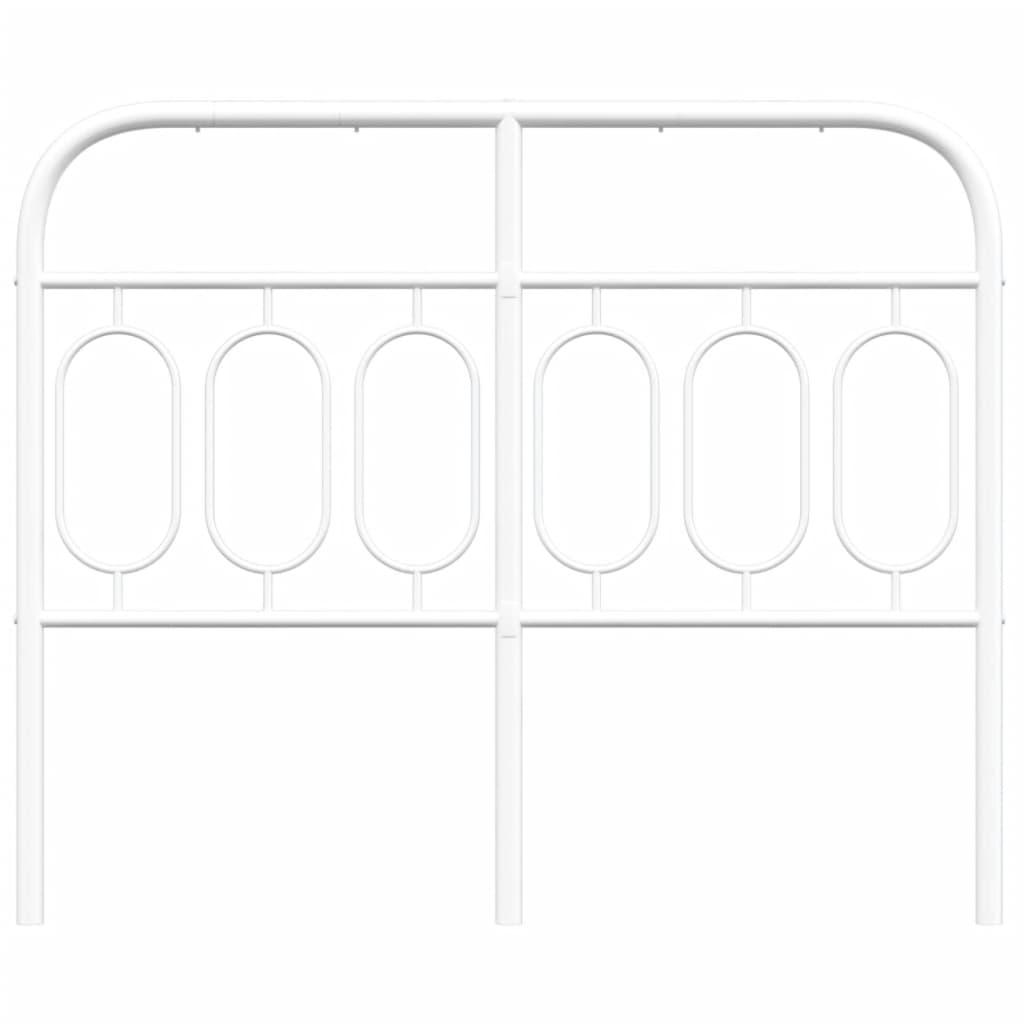 Utskiftbar sengegavl i metall hvit 120 cm