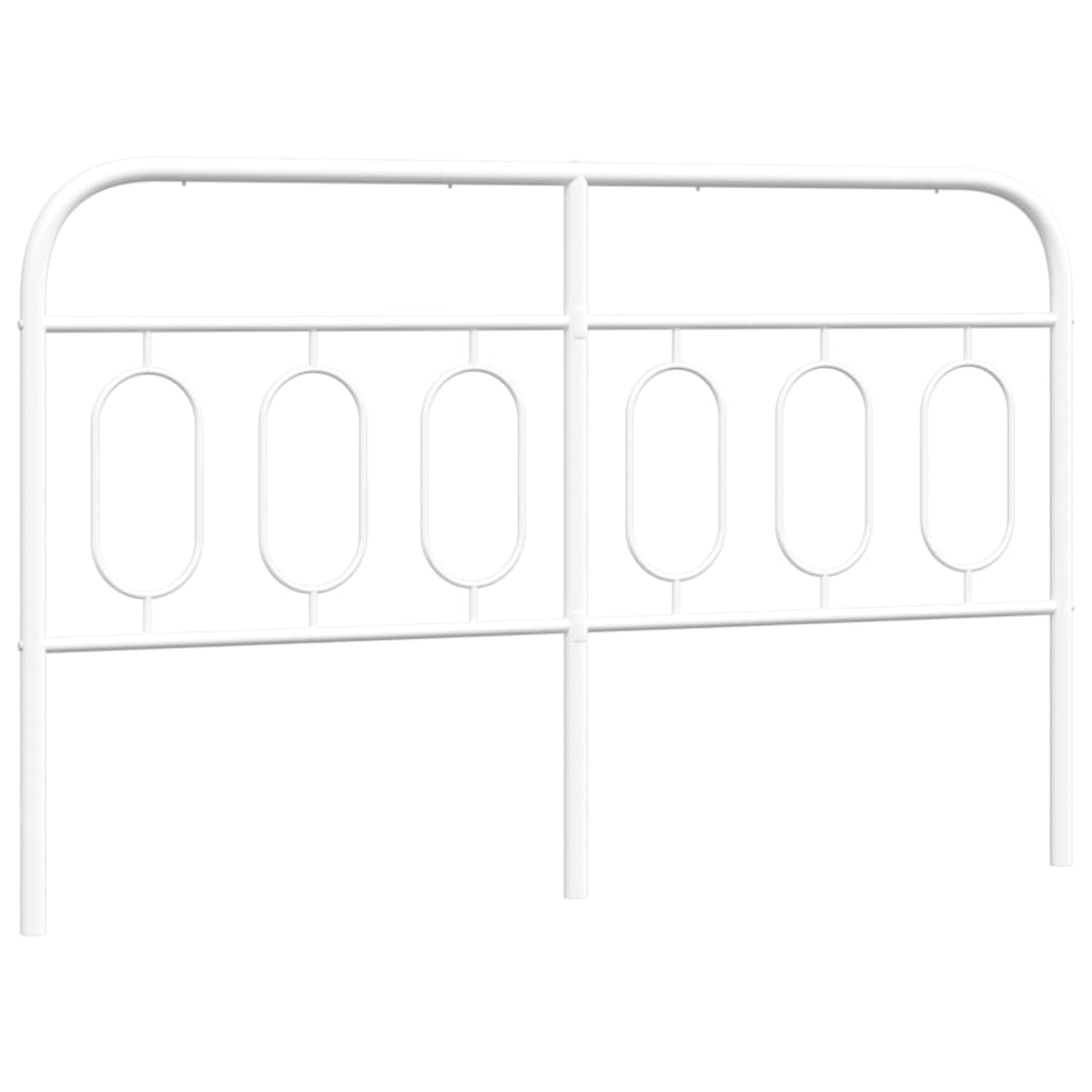 Utskiftbar sengegavl i metall hvit 150 cm