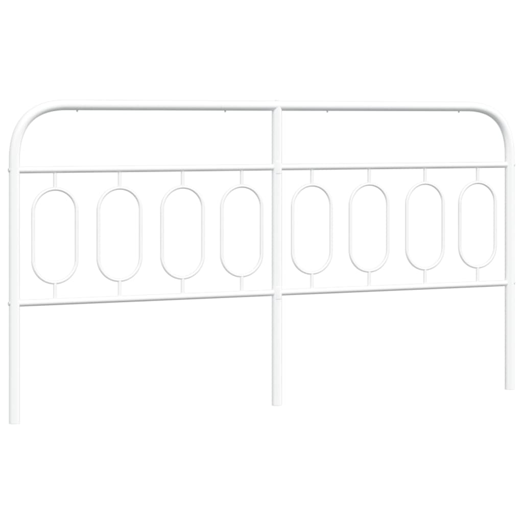 Utskiftbar sengegavl i metall hvit 160 cm