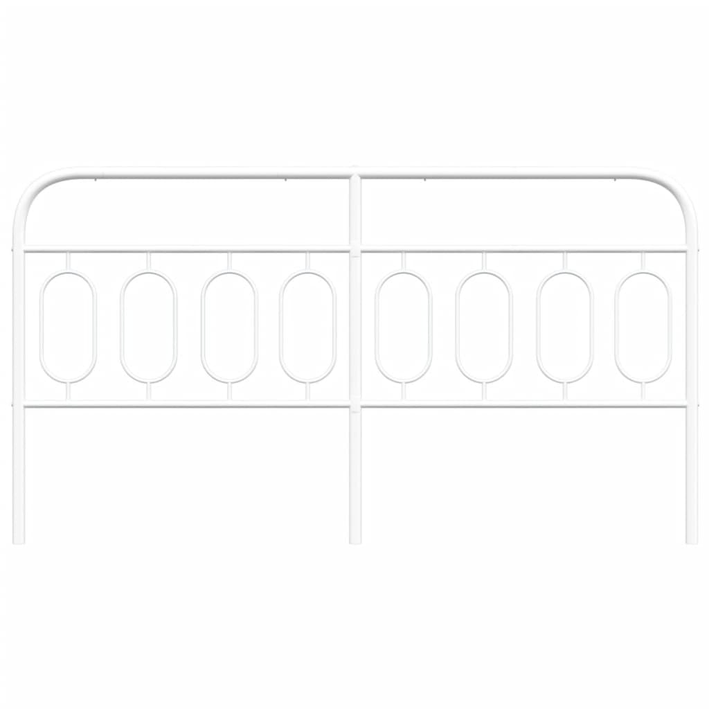 Utskiftbar sengegavl i metall hvit 183 cm