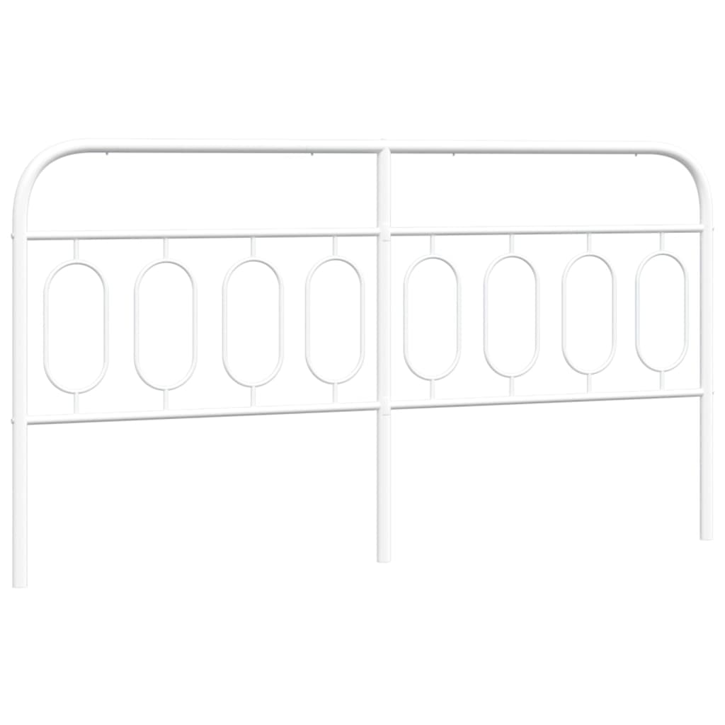 Utskiftbar sengegavl i metall hvit 193 cm