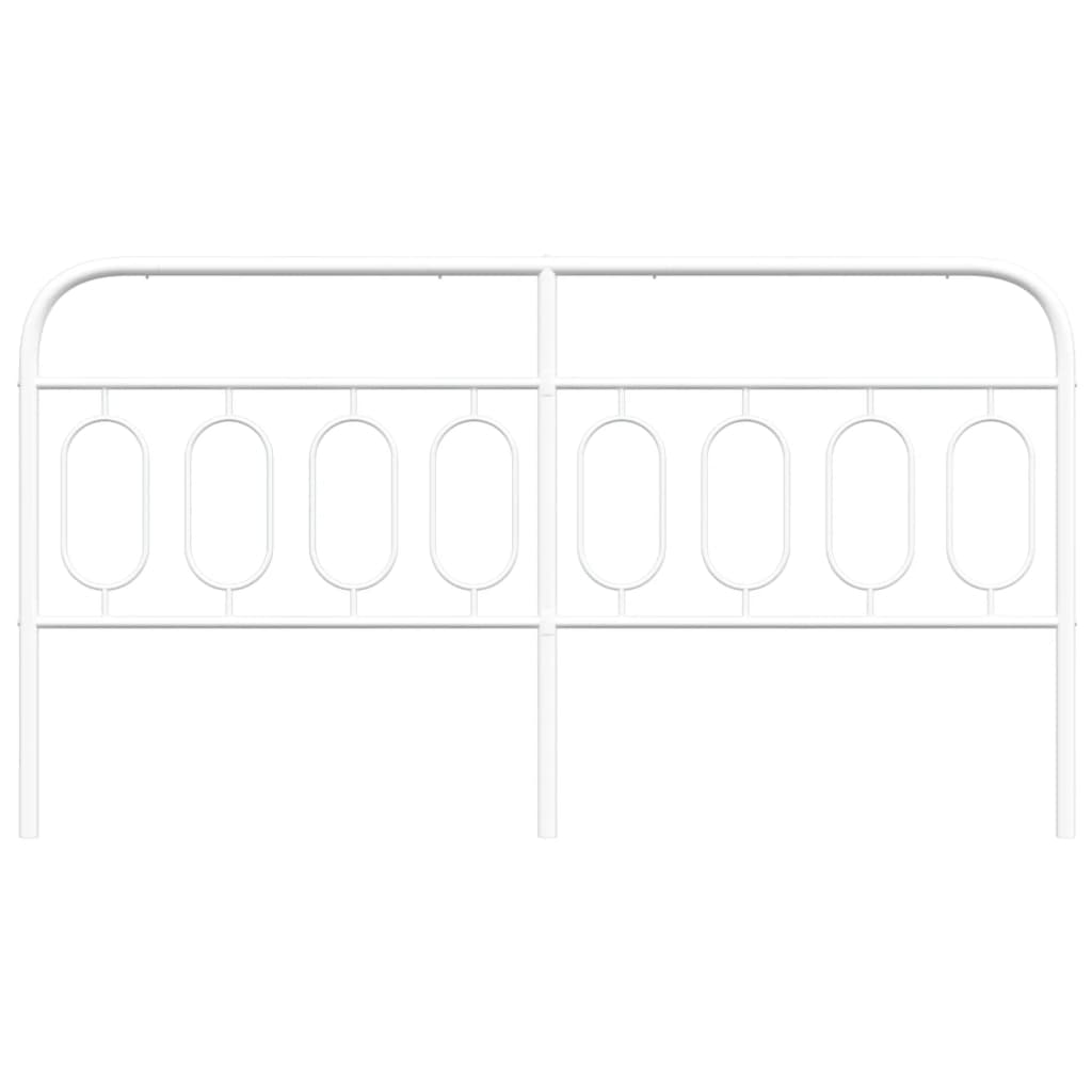 Utskiftbar sengegavl i metall hvit 193 cm