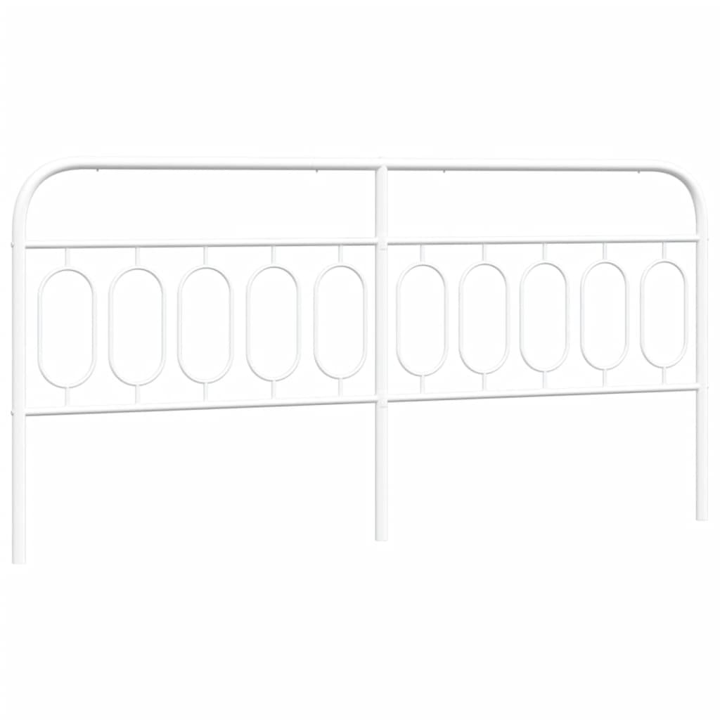 Utskiftbar sengegavl i metall hvit 200 cm