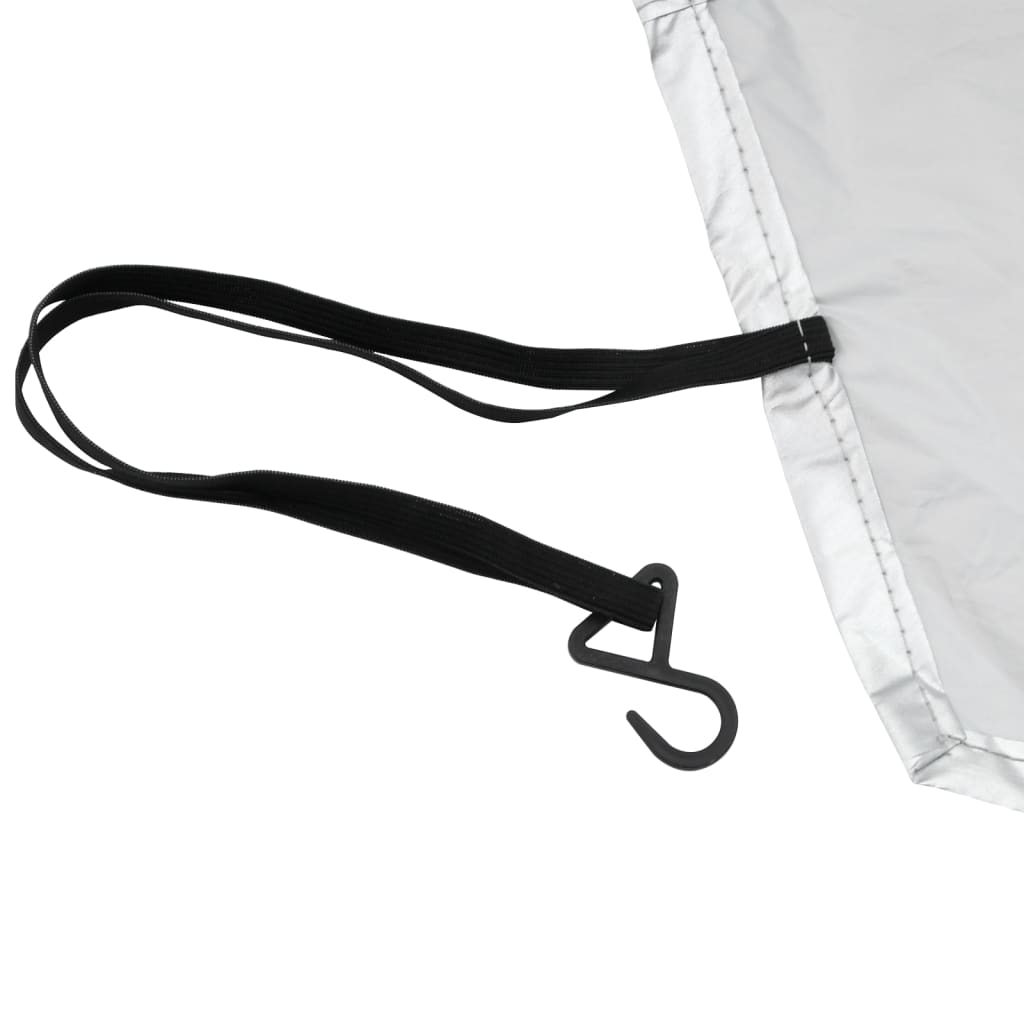 Halvt biltrekk med kroker Silver M vidaXL