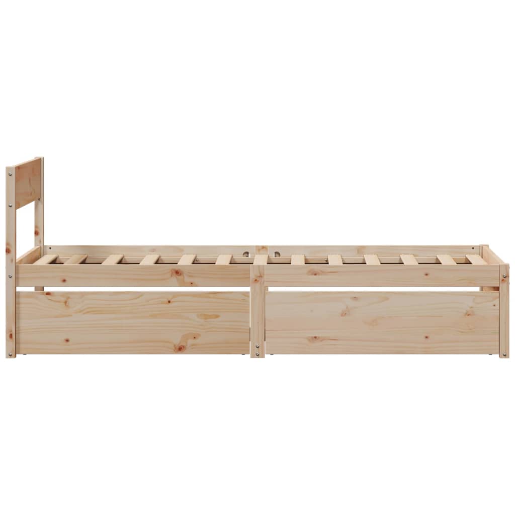 Sengeramme uten madrass 75x190 cm heltre furu