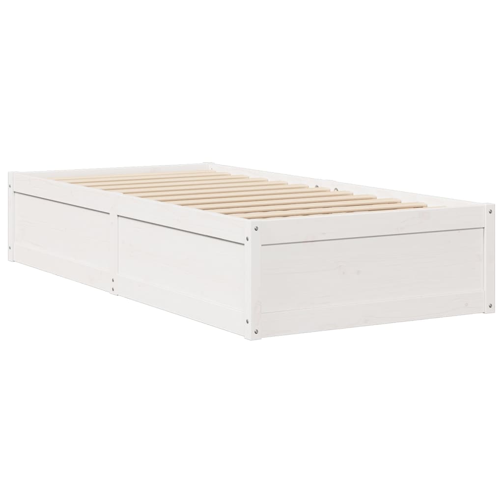 Sengeramme uten madrass hvit 90x190 cm heltre furu