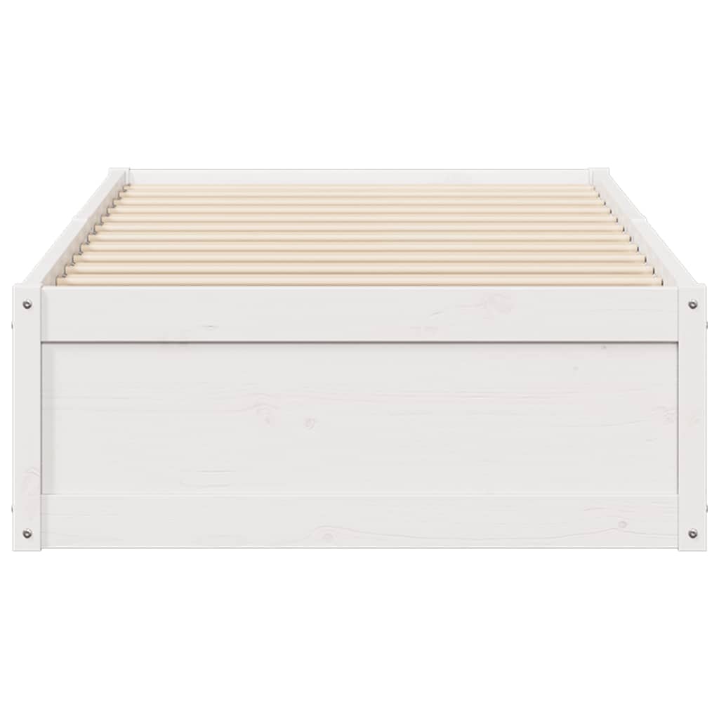 Sengeramme uten madrass hvit 75x190 cm heltre furu