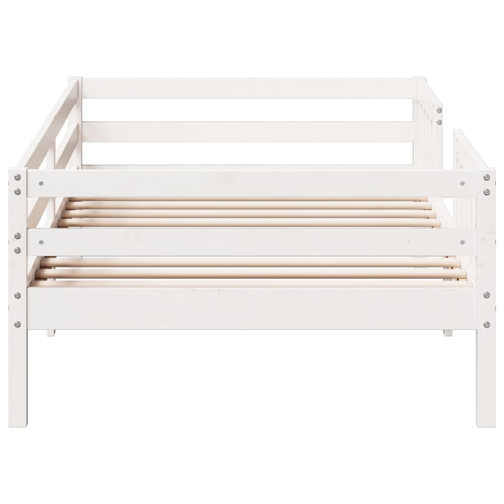 Sengeramme uten madrass hvit 75x190 cm heltre furu
