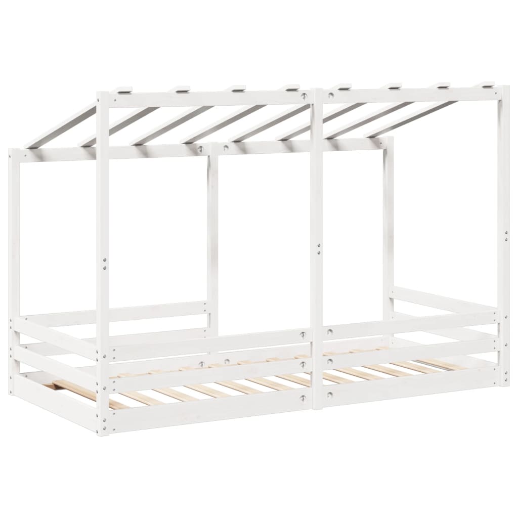 Barneseng med tak hvit 90x200 cm heltre fruru