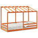 Barneseng med tak voksbrun 90x200 cm heltre furu