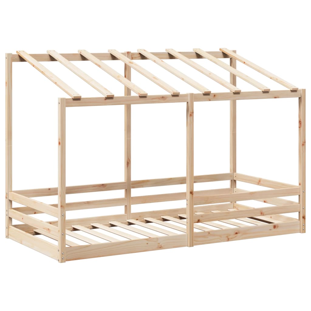 Barneseng med tak 80x200 cm heltre furu