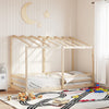 Barneseng med tak 80x200 cm heltre furu