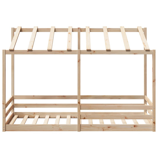 Barneseng med tak 80x200 cm heltre furu