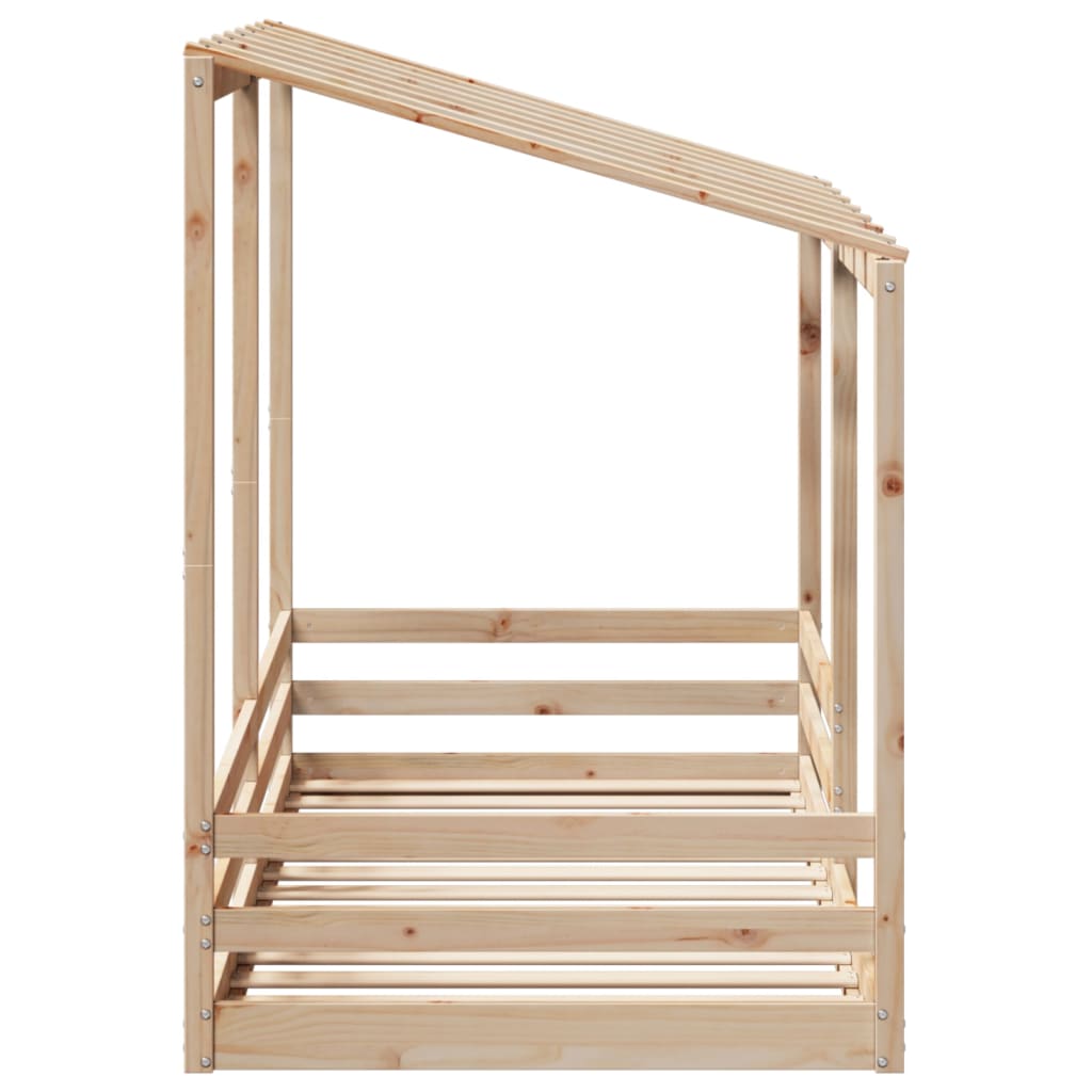Barneseng med tak 80x200 cm heltre furu