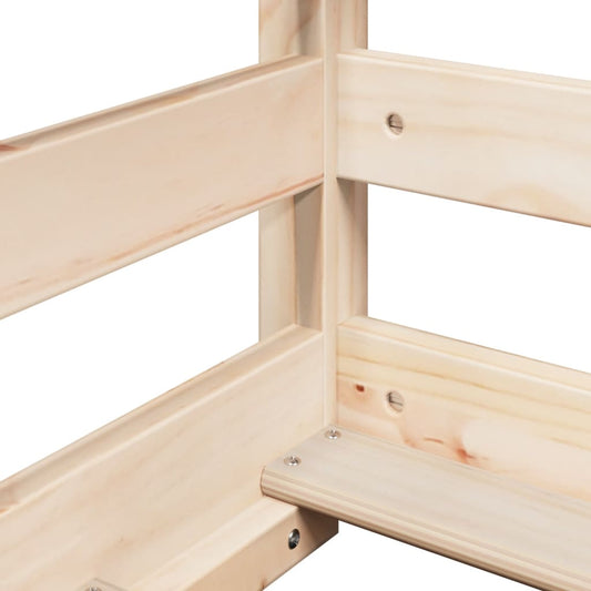 Barneseng med tak 80x200 cm heltre furu