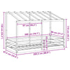 Barneseng med tak 80x200 cm heltre furu