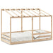 Barneseng med tak hvit 80x200 cm heltre furu