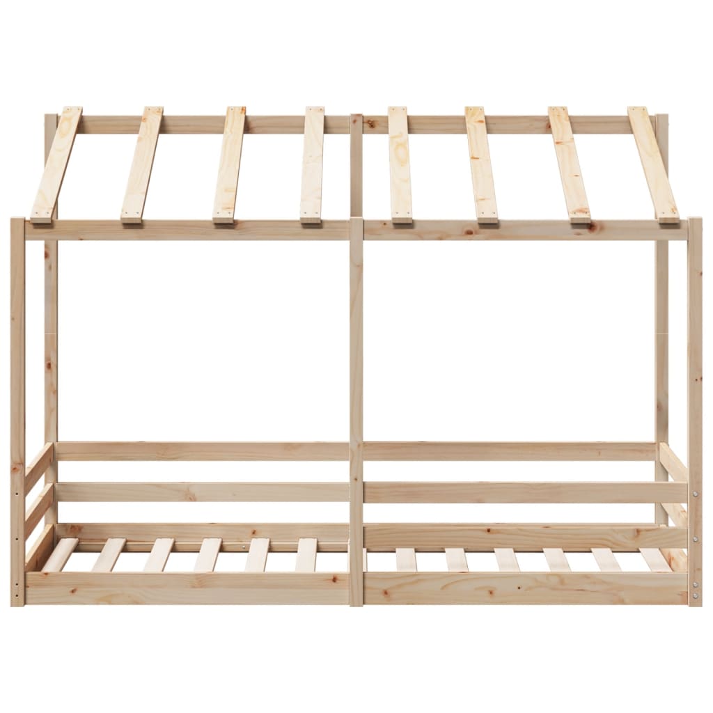 Barneseng med tak 90x190 cm heltre furu