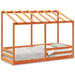 Barneseng med tak voksbrun 90x190 cm heltre furu