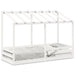 Barneseng med tak hvit 75x190 cm heltre furu