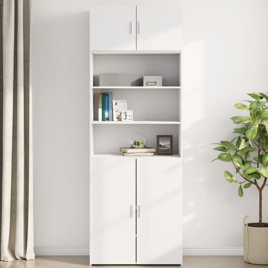 Veggskap hvit 80x42,5x40 cm konstruert tre vidaXL