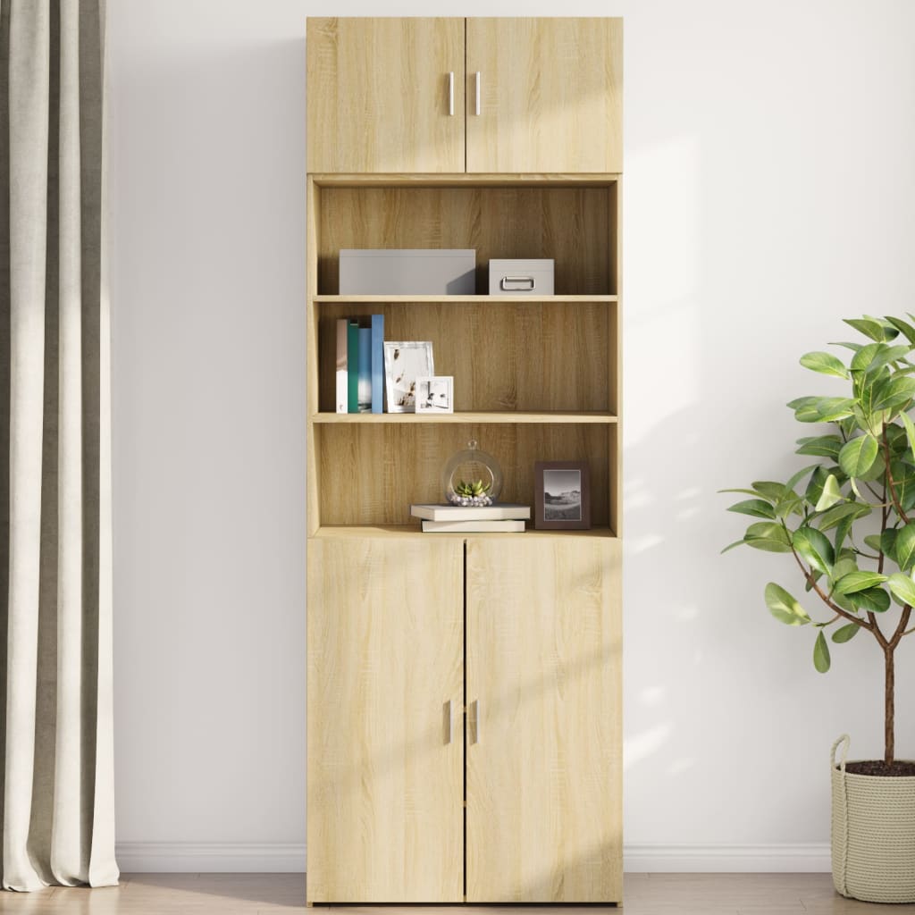Veggskap sonoma eik 80x42,5x40 cm konstruert tre vidaXL