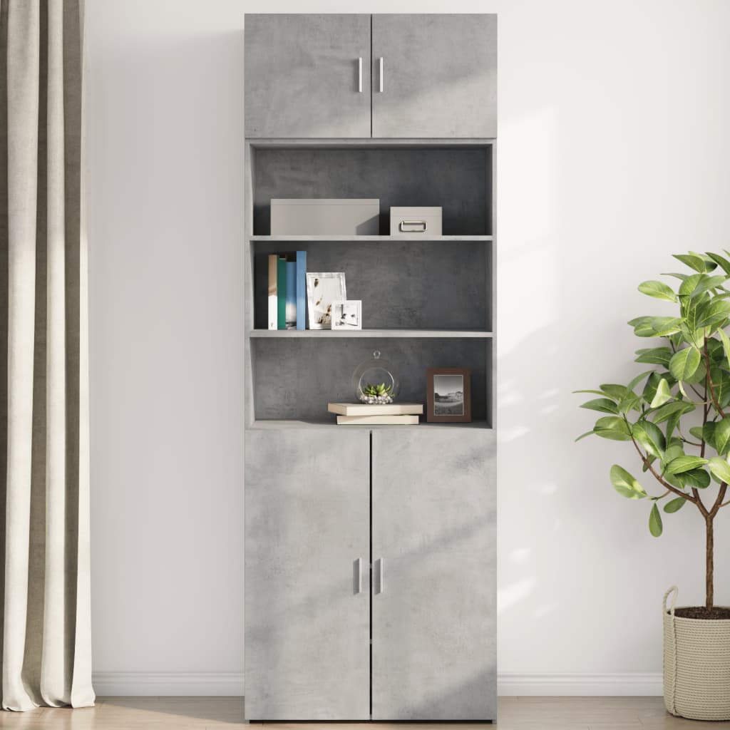 Veggskap betonggrå 80x42,5x40 cm konstruert tre vidaXL