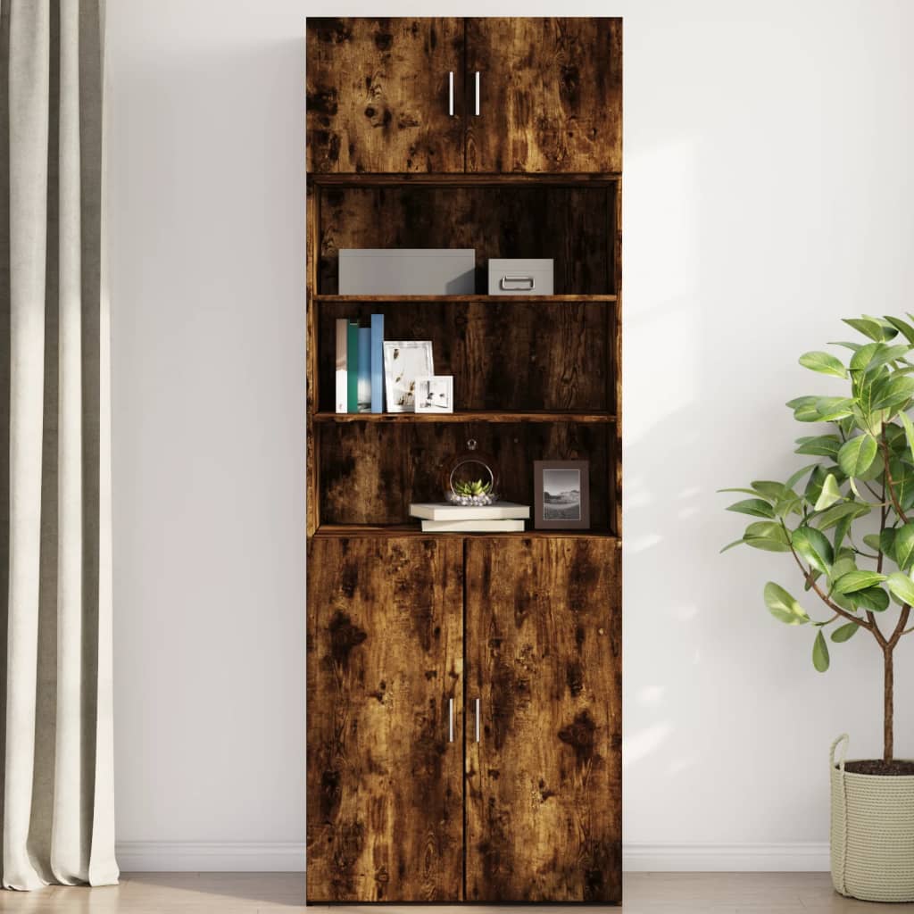 Veggskap røkt eik 80x42,5x40 cm konstruert tre vidaXL