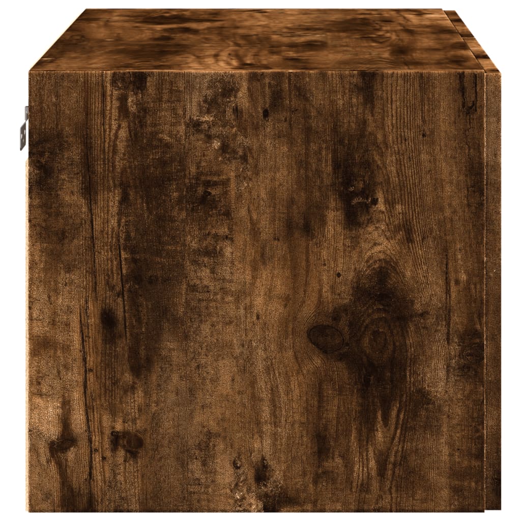 Veggskap røkt eik 80x42,5x40 cm konstruert tre vidaXL