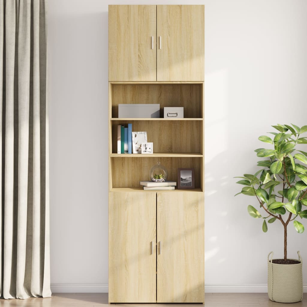 Veggskap sonoma eik 80x42,5x64 cm konstruert tre vidaXL