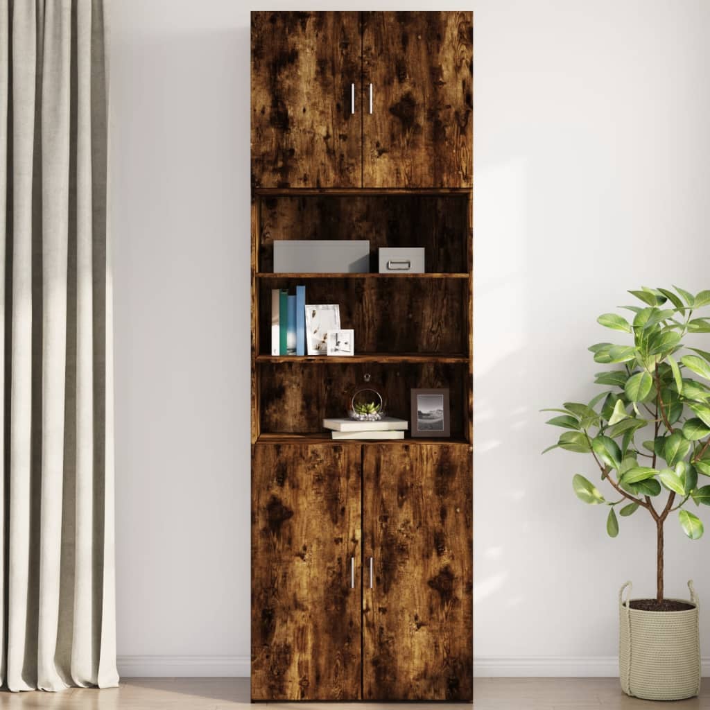 Veggskap røkt eik 80x42,5x64 cm konstruert tre vidaXL