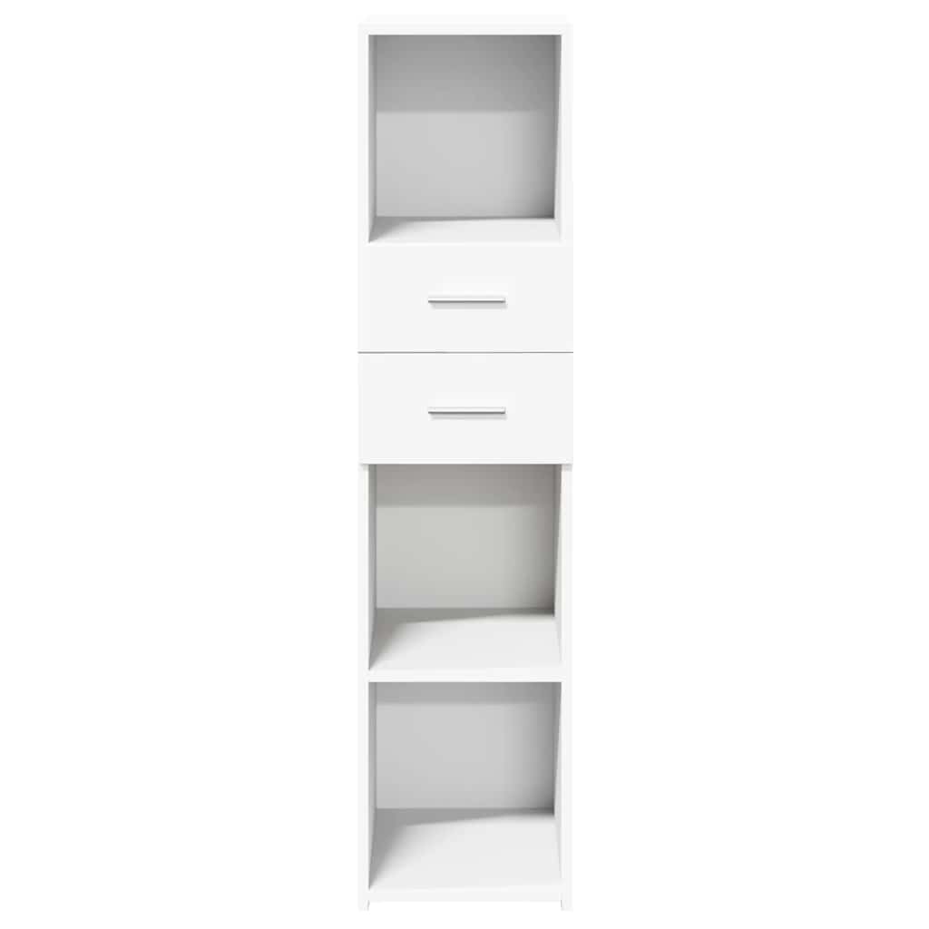 Hylle hvit 30x42,5x124 cm konstruert tre