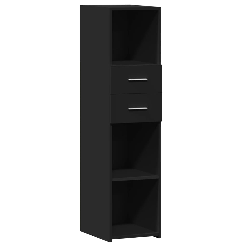 Hylle svart 30x42,5x124 cm konstruert tre