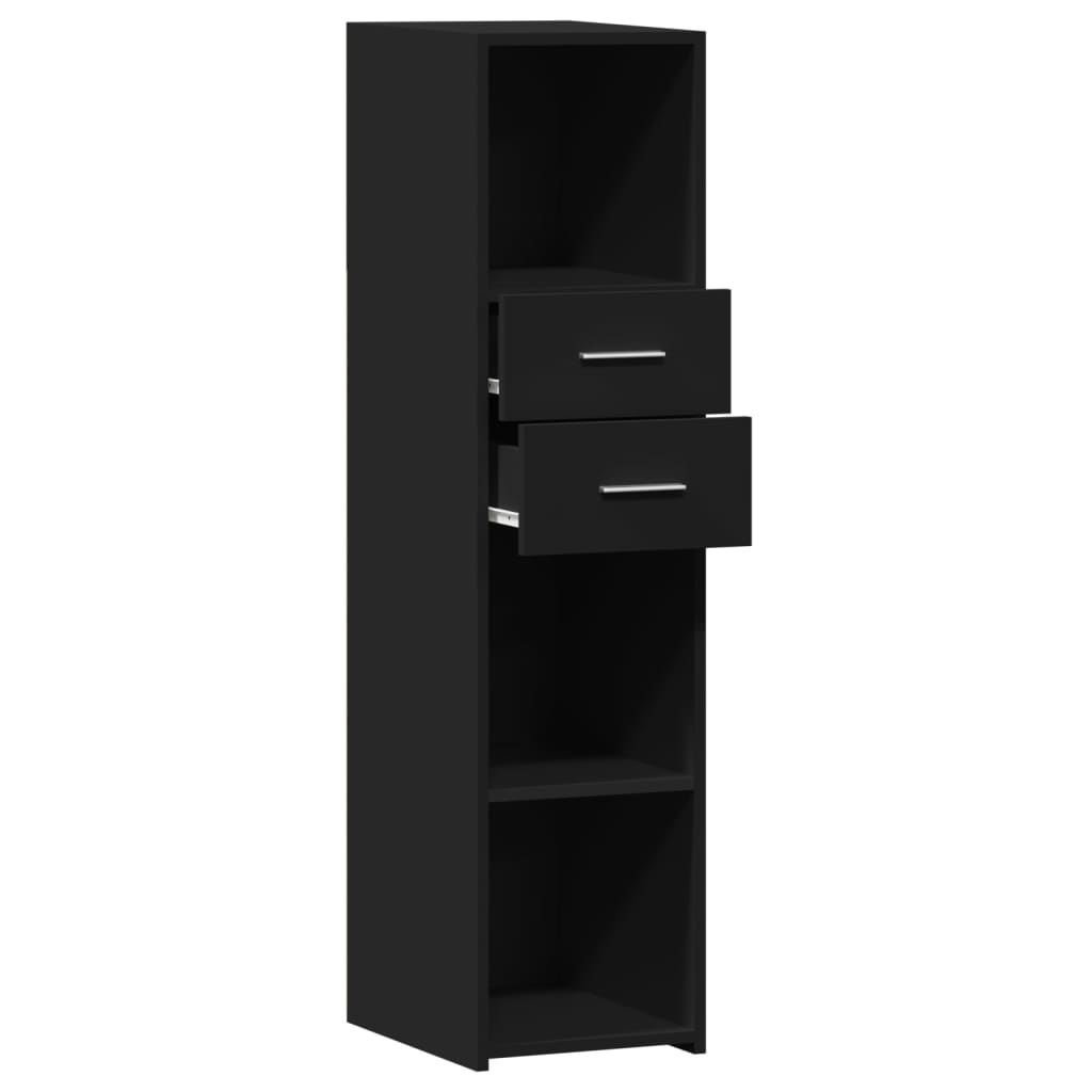 Hylle svart 30x42,5x124 cm konstruert tre