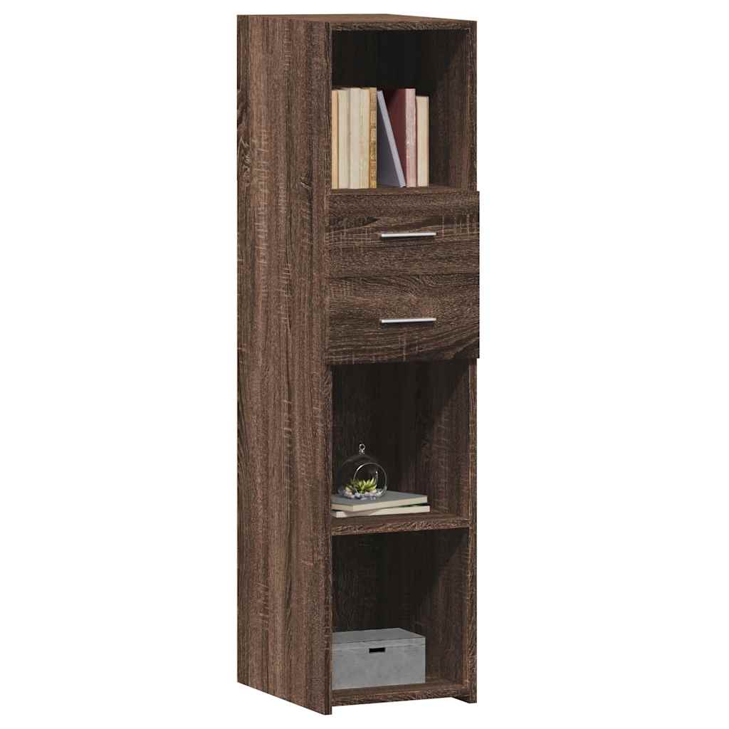 Hylle brun eik 30x42,5x124 cm konstruert tre