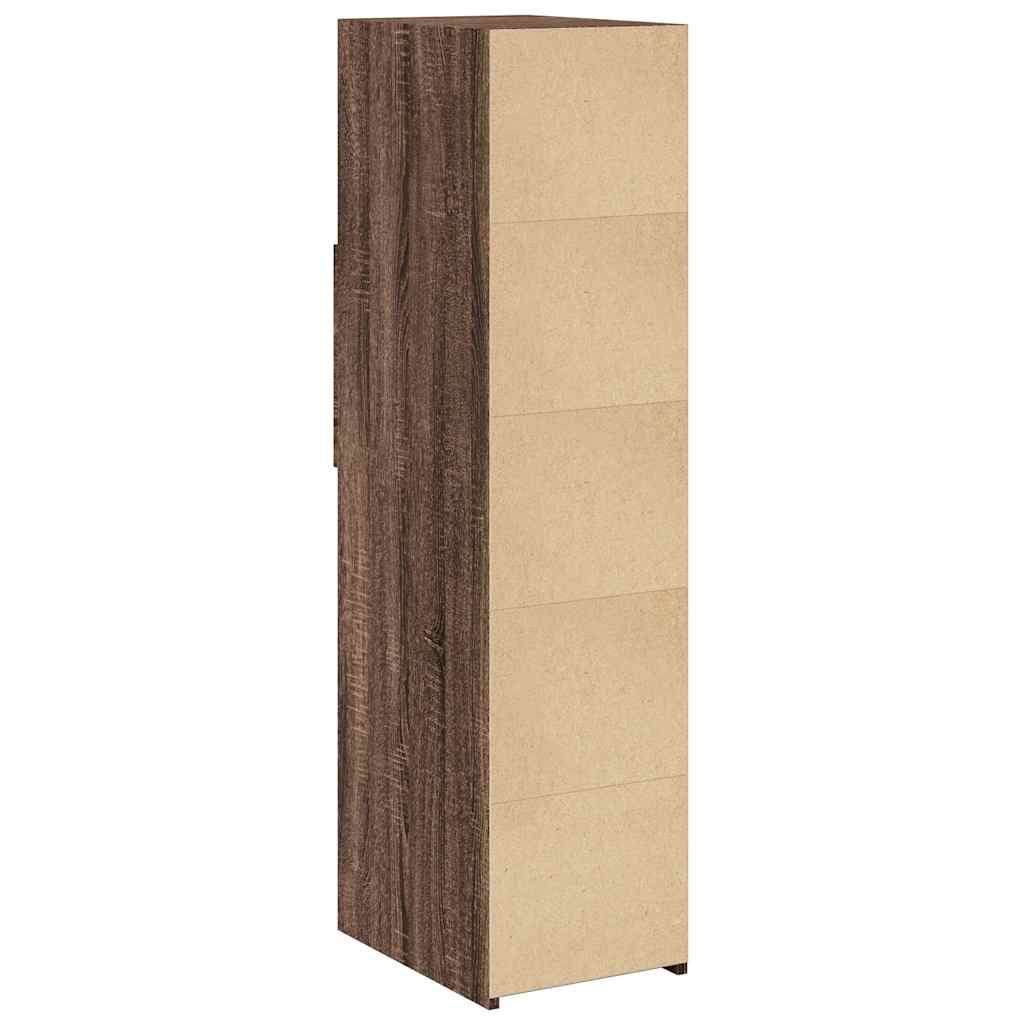 Hylle brun eik 30x42,5x124 cm konstruert tre
