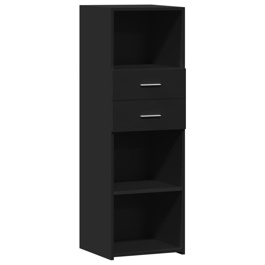 Hylle svart 40x42,5x124 cm konstruert tre