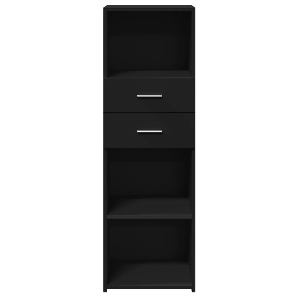 Hylle svart 40x42,5x124 cm konstruert tre