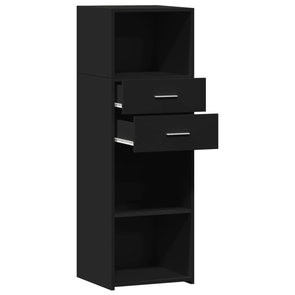 Hylle svart 40x42,5x124 cm konstruert tre