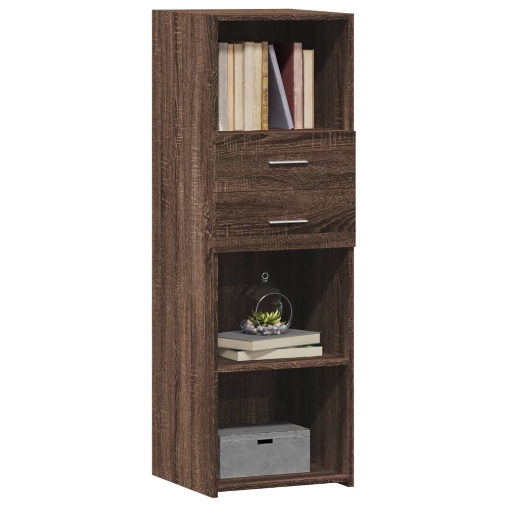 Hylle brun eik 40x42,5x124 cm konstruert tre