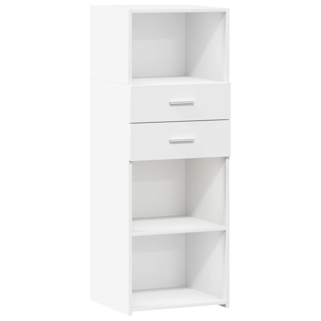 Hylle hvit 45x42,5x124 cm konstruert tre