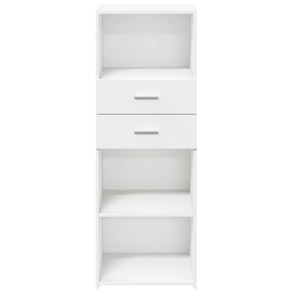 Hylle hvit 45x42,5x124 cm konstruert tre