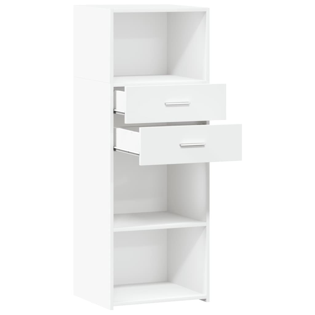Hylle hvit 45x42,5x124 cm konstruert tre