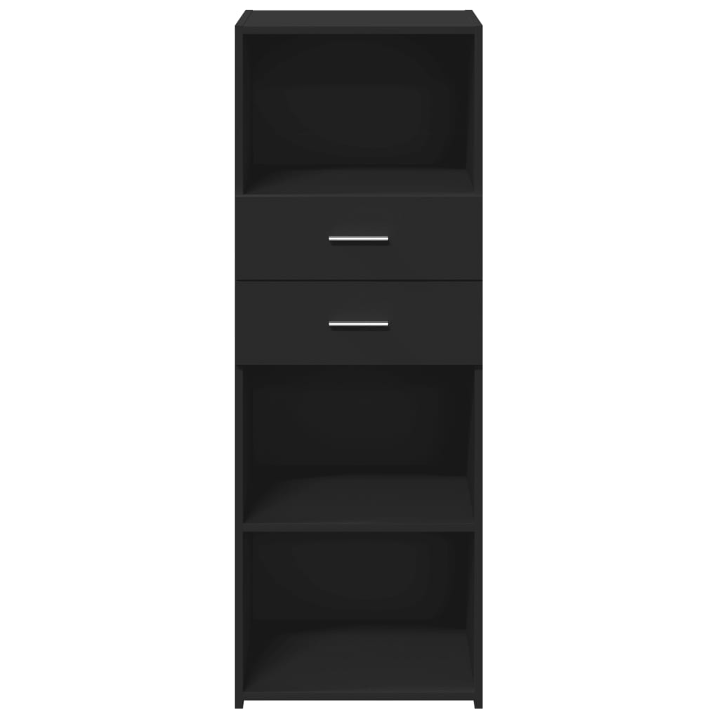 Hylle svart 45x42,5x124 cm konstruert tre