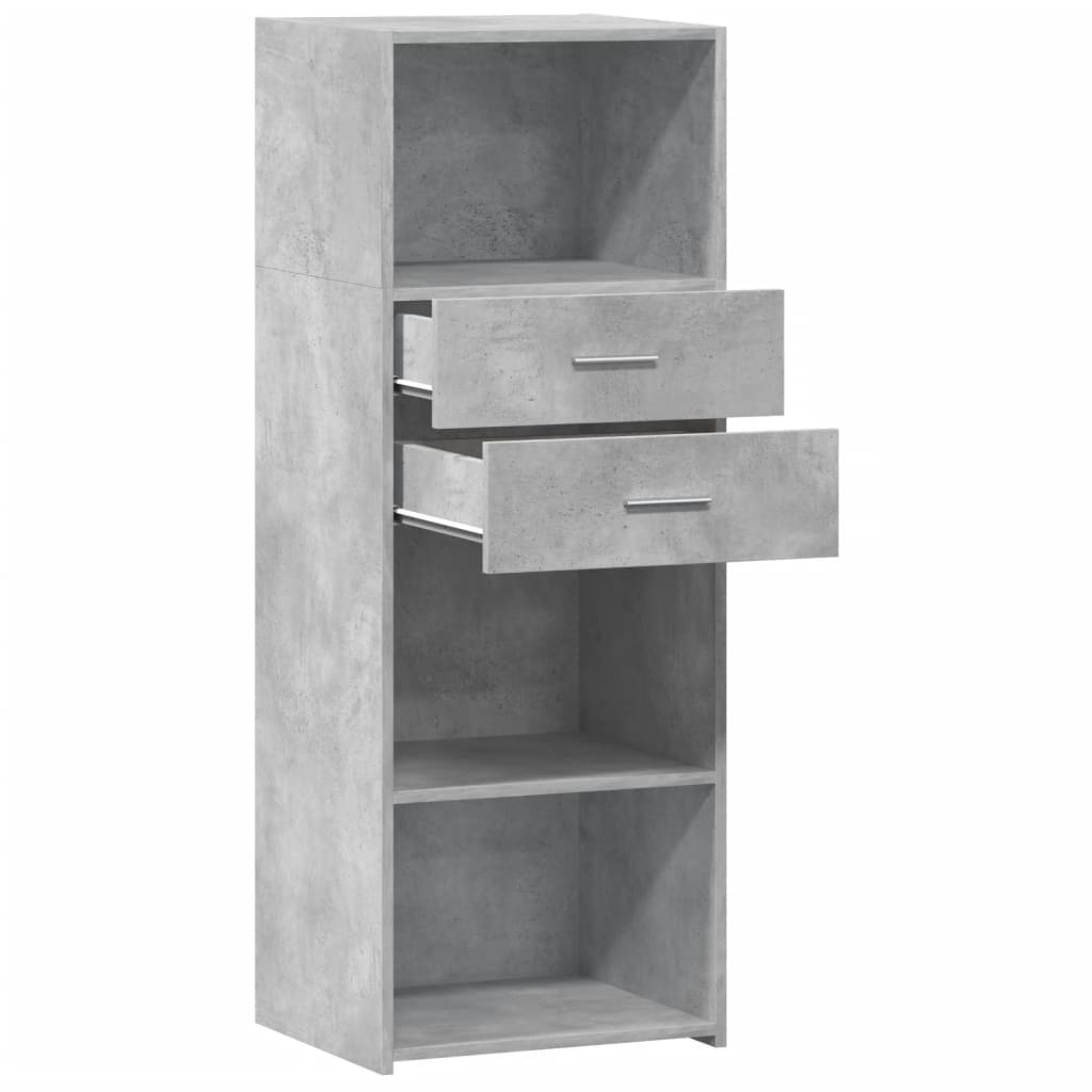 Hylle betonggrå 45x42,5x124 cm konstruert tre