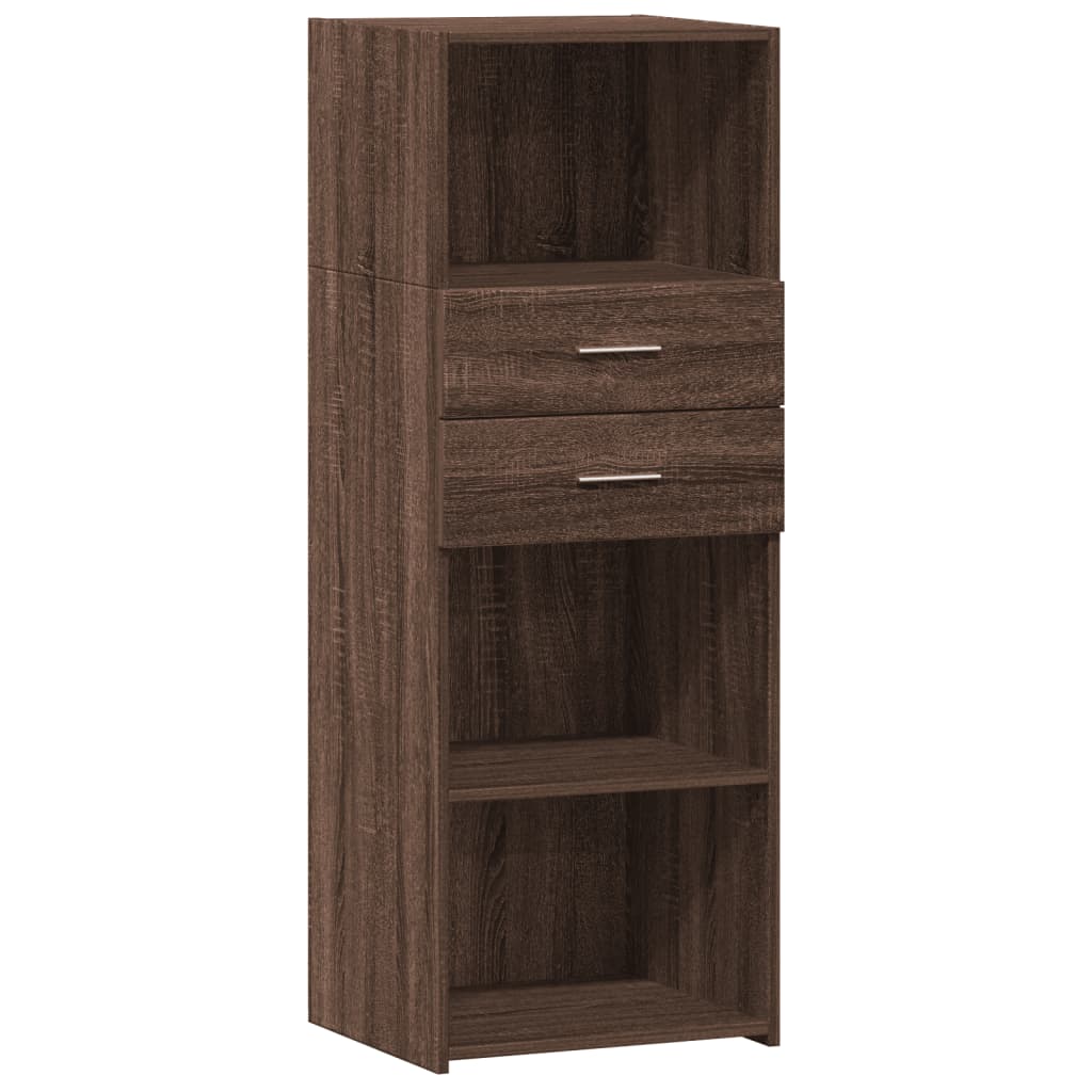 Hylle brun eik 45x42,5x124 cm konstruert tre