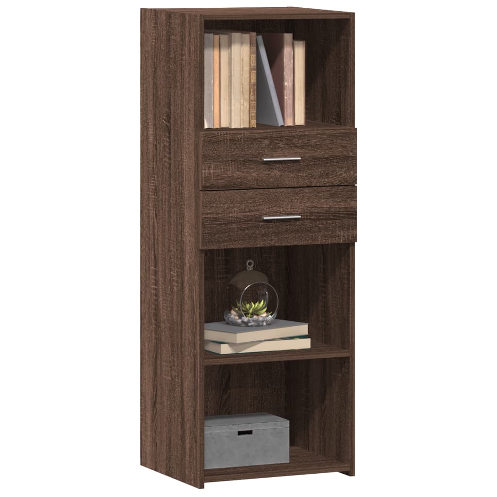 Hylle brun eik 45x42,5x124 cm konstruert tre