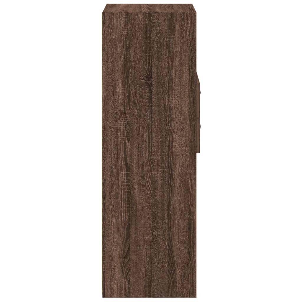 Hylle brun eik 45x42,5x124 cm konstruert tre